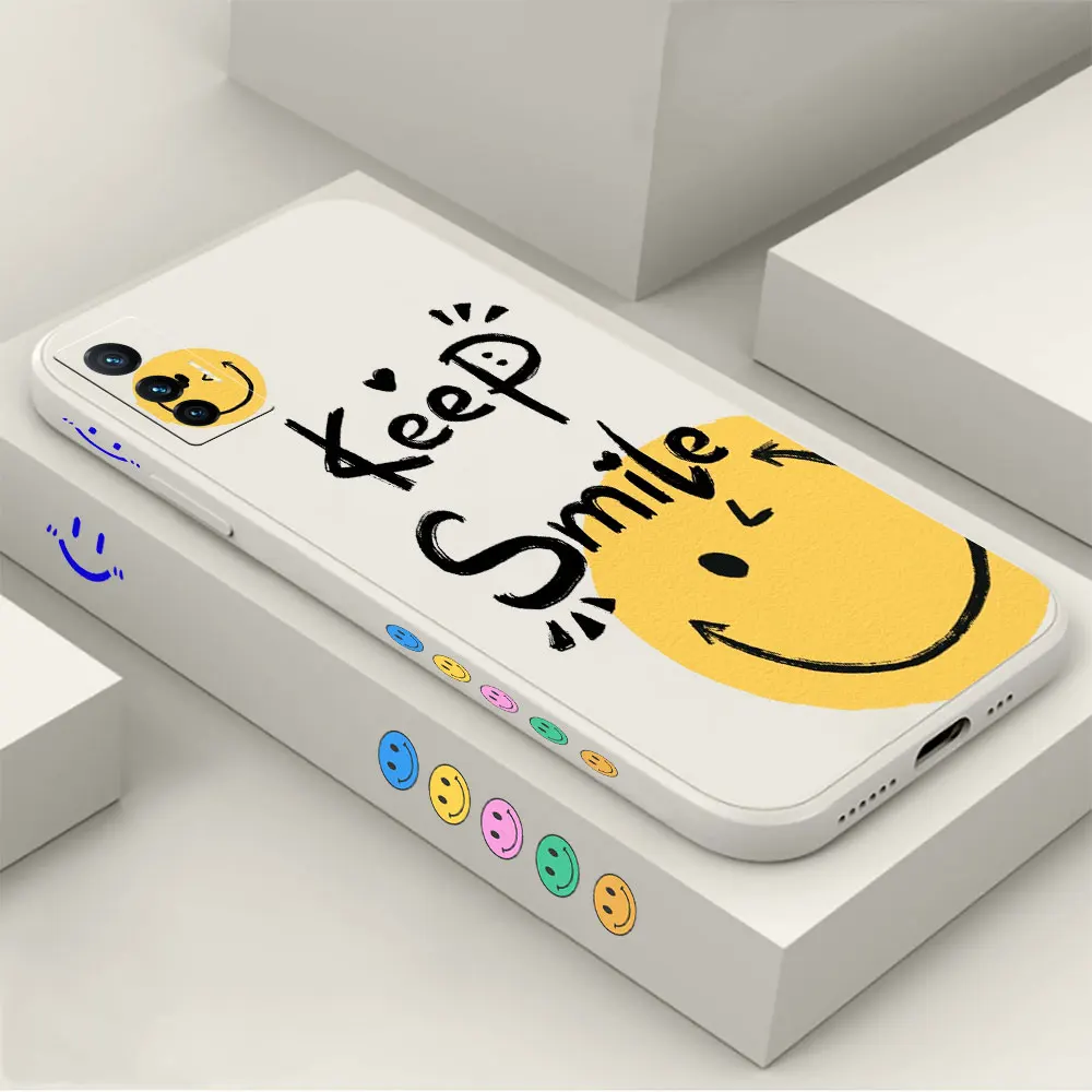 

Smile Face Phone Case For VIVO X90 X80 X70 X60 X50 X30 X27 X23 X21S X21I X70T X60T X51 X21IA PRO PLUS 4G 5G Cover Fundas Cqoues