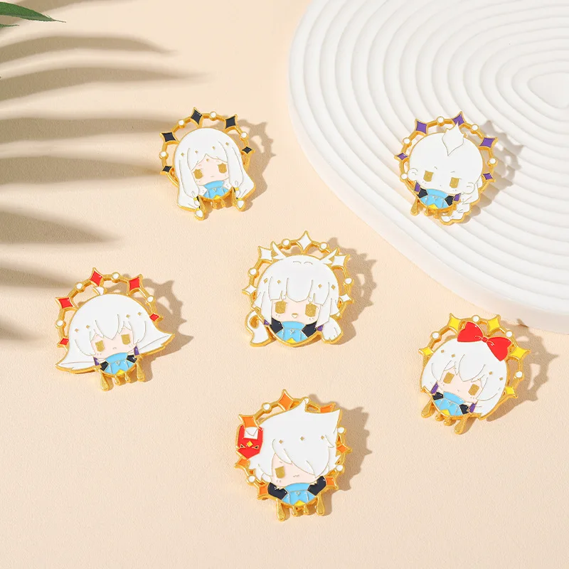 

Cartoon creative game character avatar shape metal brooch cute and delicate accessories alloy enamel pin to send friends gifts