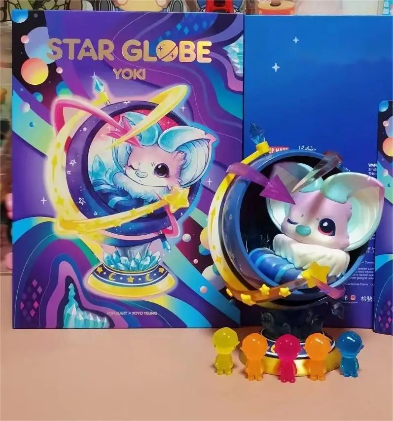 

Original POP MART Yoki Star-Globe Large Garage Kit Toy Figure Cute Kawaii Birthday Gift Earth model