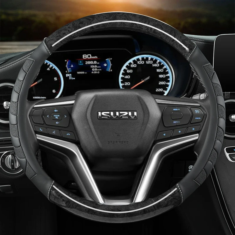 Красное дерево зернистость для Isuzu чехол рулевого колеса автомобиля 2013-2018 mu-X D-Max