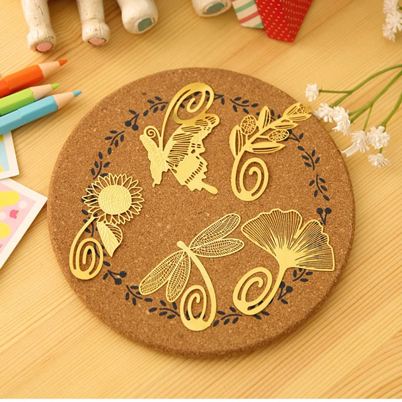 

Pack Of 8 Cute Cartoon Art Metal Gold Bookmarks Bookmark Reading New Novelty