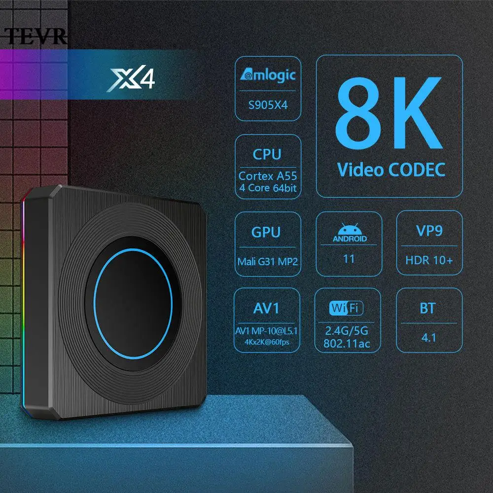 

Global Version IP TV XS97 Google Netflix TV Box S 4K Ultra HD Android TV 9.0 HDR 2GB 8GB WiFi Smart Android S Media Player