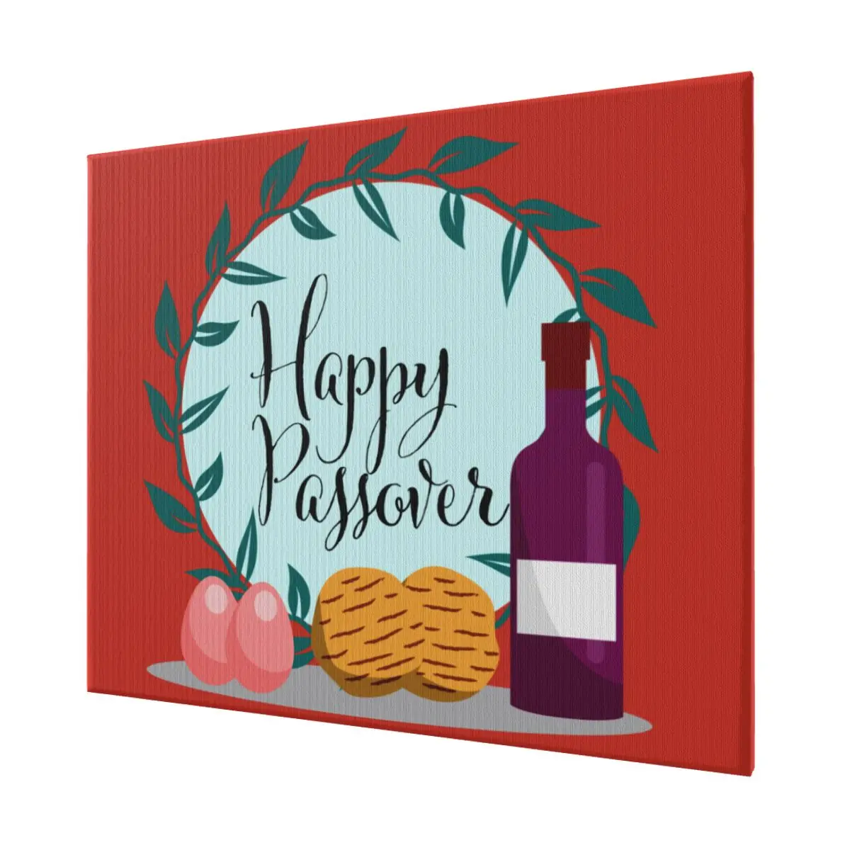 

Счастливая Пасха, хлеб без листьев и хорошее вино, модная живопись для украшения дома, гостиница, гостиная, спальня, декоративные картины