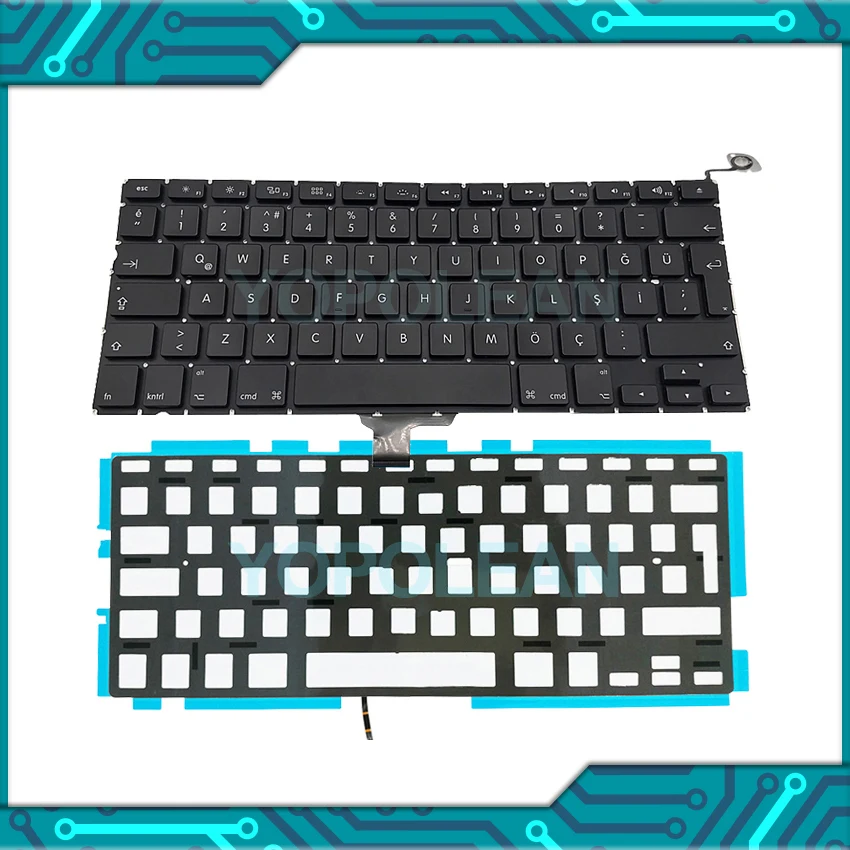 

5 Sets New For MacBook Pro 13.3" A1278 TR Turkish Turkey keyboard Backlight 2009 2010 2011 2012 Year