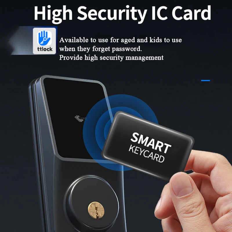 

WAFU smart door lock automatic fingerprint password swipe key remote unlock for Home Hotel Airbnb Indoor Security TTLockApp