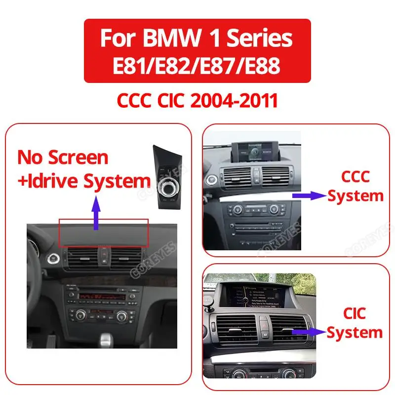 COREYES 10 25 дюйма Android 12 4G + 128G Автомобильный радиоприемник для BMW X3 X4 F25 F26 CIC NBT Система