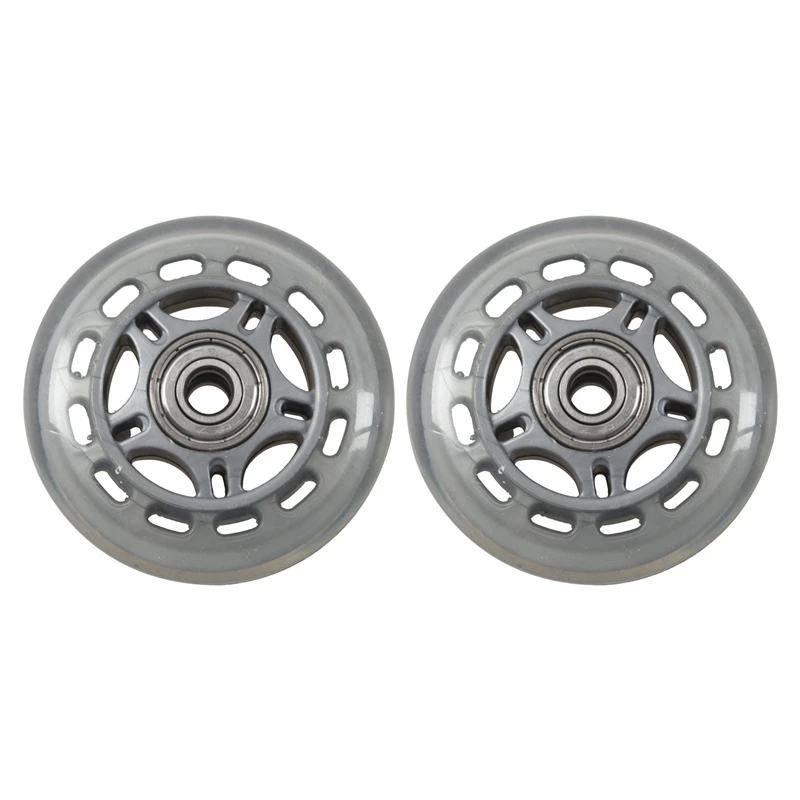 

2X Skating Shoes 608ZZ Bearing Inline Skate Wheel Clear Gray