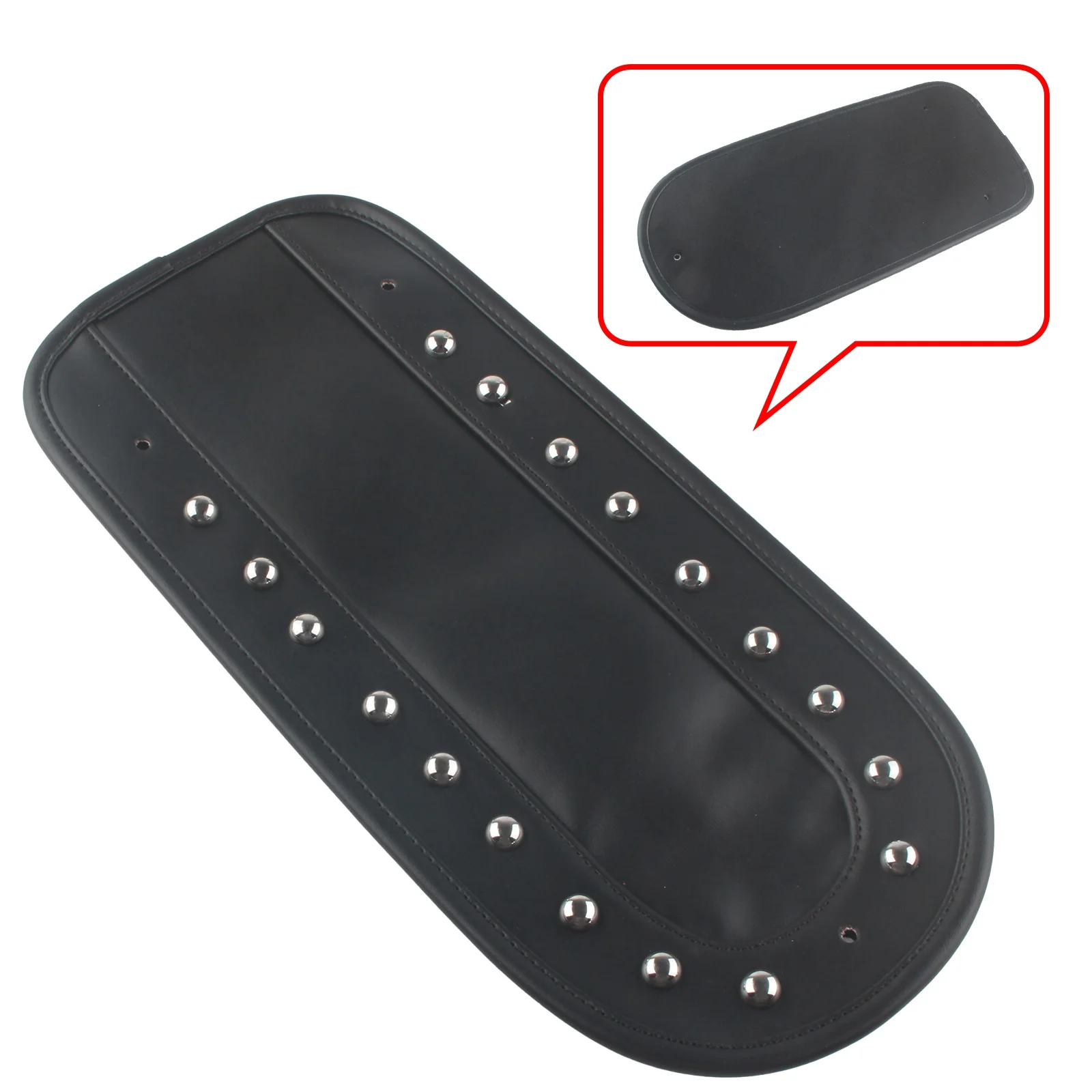 Мотоциклетный черный нагрудник на заднее крыло из искусственной кожи