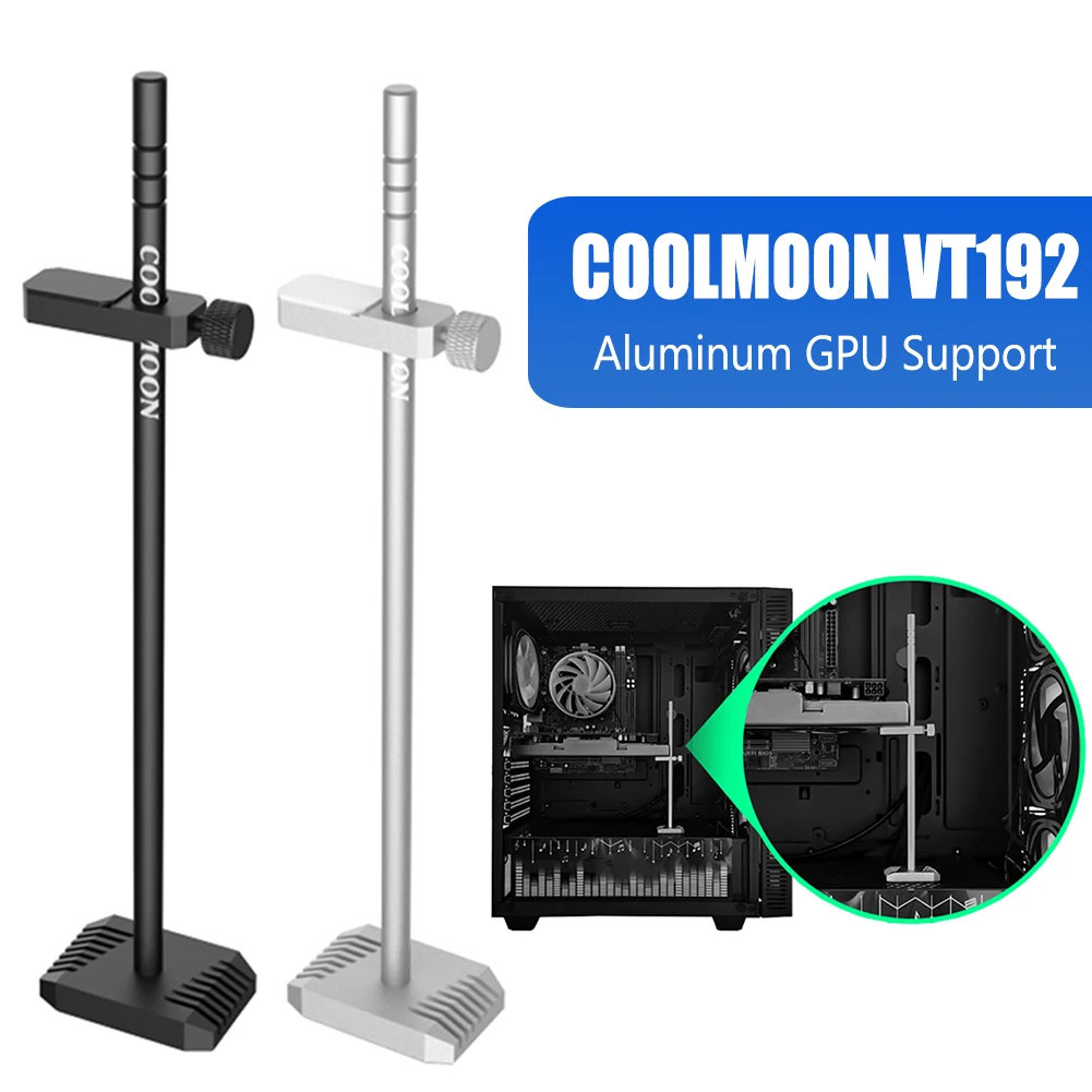 Aluminum COOLMOON VT192 192mm GPU Support Holder Graphics Video Card Bracket for Desktop PC Computer Case Brackets Cooling Kit