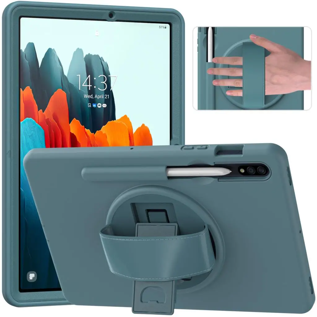 Rugged Duty Tablet Case For Samsung Galaxy Tab A7 Lite 8.7 SM-T220 T225 A7 10.4 SM-T500 T505 S7 11 SM-T870 T875 S8 X700 Cover