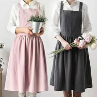 nordic ladies ladies skirt style waist cute dress restaurant cafe home kitchen cooking cotton apron apron kitchen