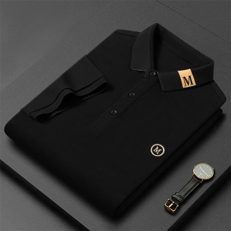 

Short Sleeve Polo T-shirts for Men Summer Camisetas Cotton Fashion Casual Embroidered Tops Roupas Masculinas Tees Qualit Ropa