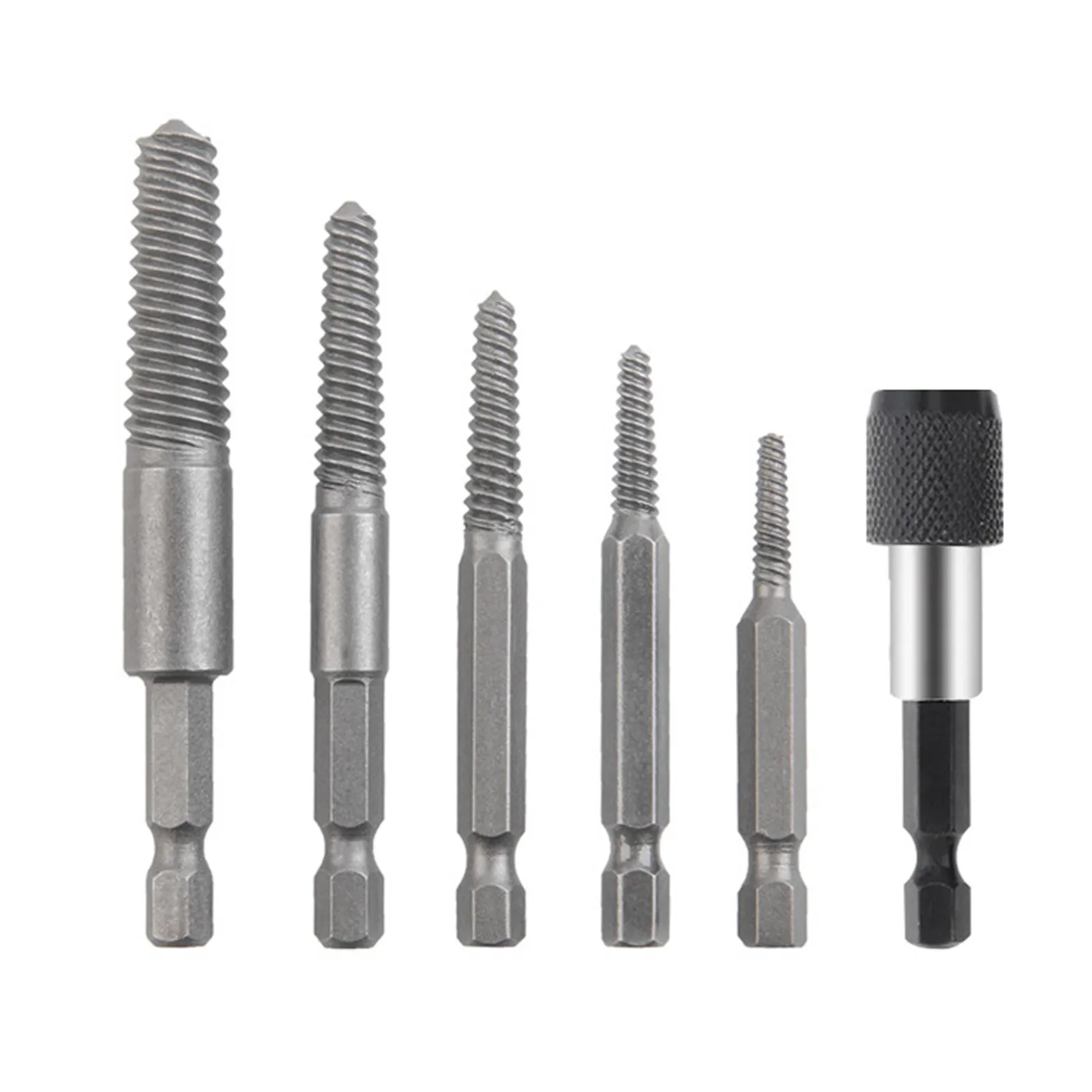 

Stripped Screw Extractor Set 6Pcs Damaged Screw Extractor Set Broken Bolt Remover Sets Drill Bit Set DIY Hand Tools For Men Dad