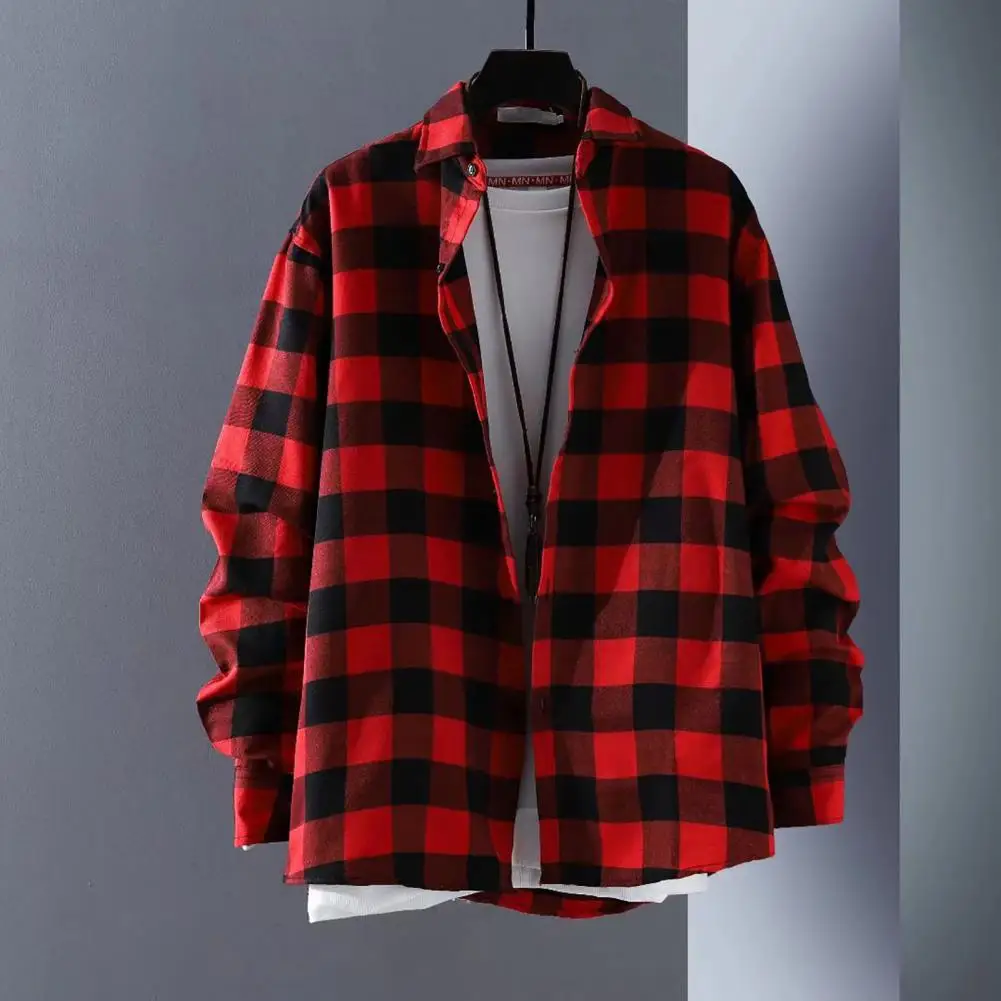 

Dress Up Classic Design Color Matching Buttons Men Shirt Men Clothes
