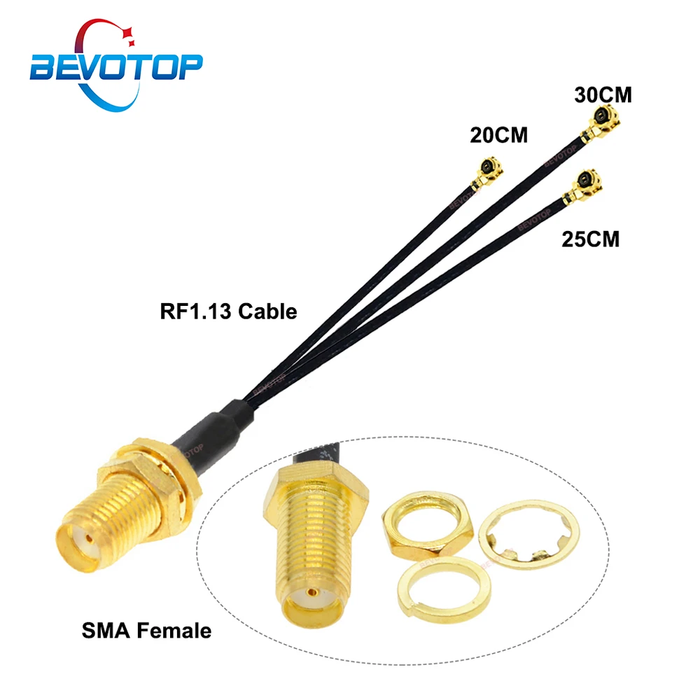 

1PCS IPEX to SMA Splitter Cable SMA Female to 3 x u.FL IPX IPEX1 Female Jack RG178 Pigtail 3-Way WIFI Antenna Extension Jumper