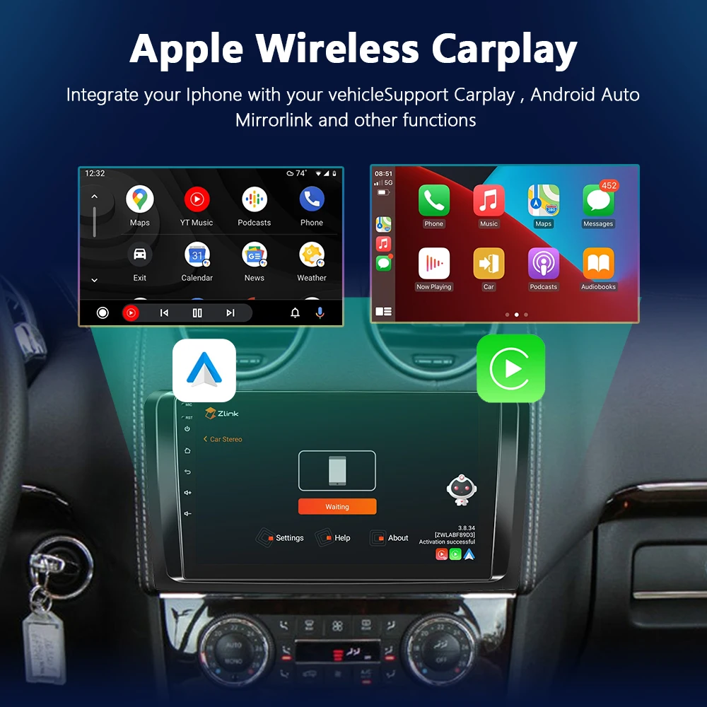 Мультимедийный плеер Podofo 4G CarPlay для Mercedes Benz M-Class W164 GL-Class X164 ML350 GL Android радио 2 Din