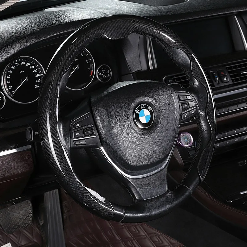 

Чехол рулевого колеса автомобиля чехол из углеродного волокна для Honda Civic Fit Accord CRV HRV Jazz Odyssey, автомобильные аксессуары