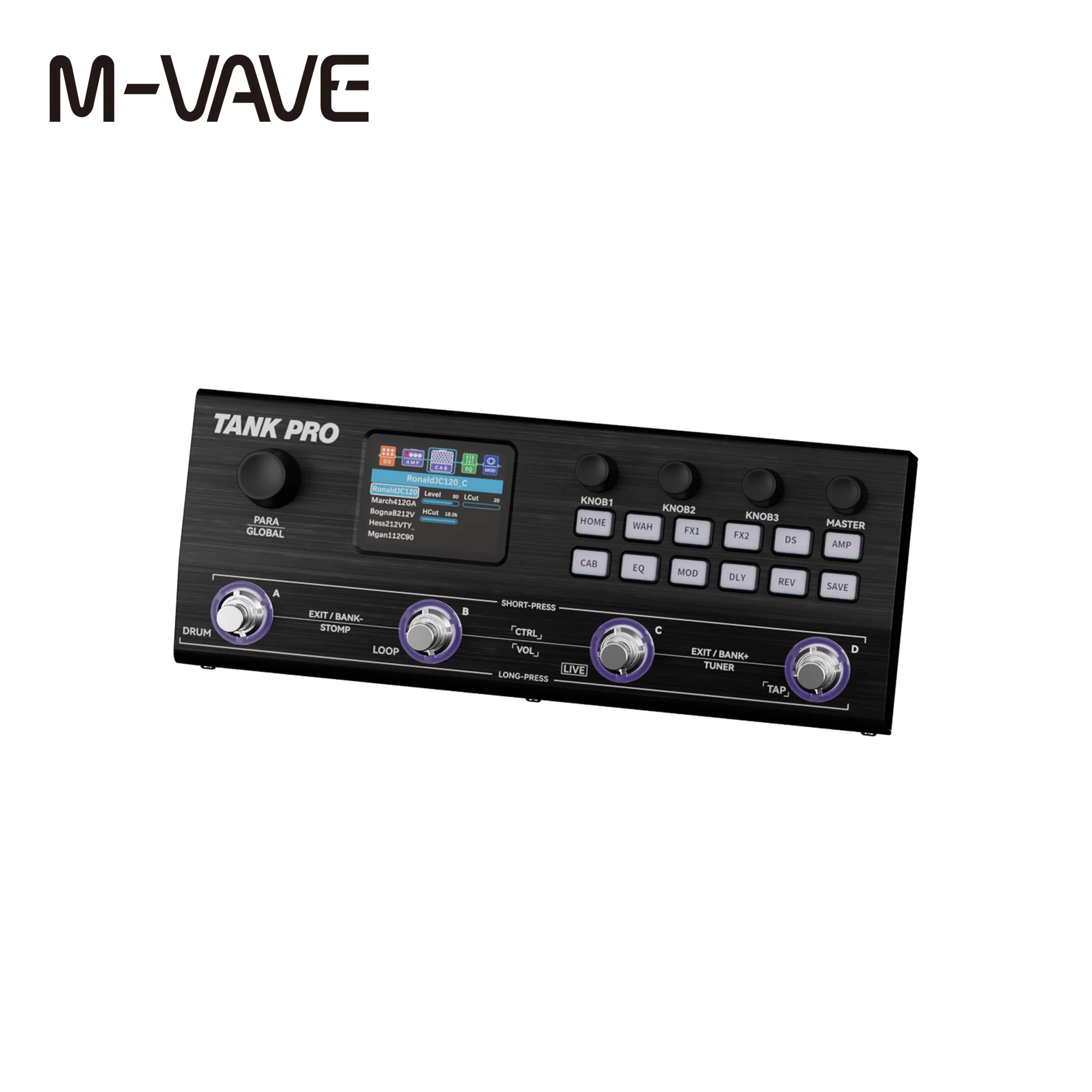 Фото M-VAVE TANK PRO 2026 НОВАЯ гитарная педаль эффектов TANK, последняя версия, мультиэффекты для гитары и баса, TANK-PRO, TANK-G №5