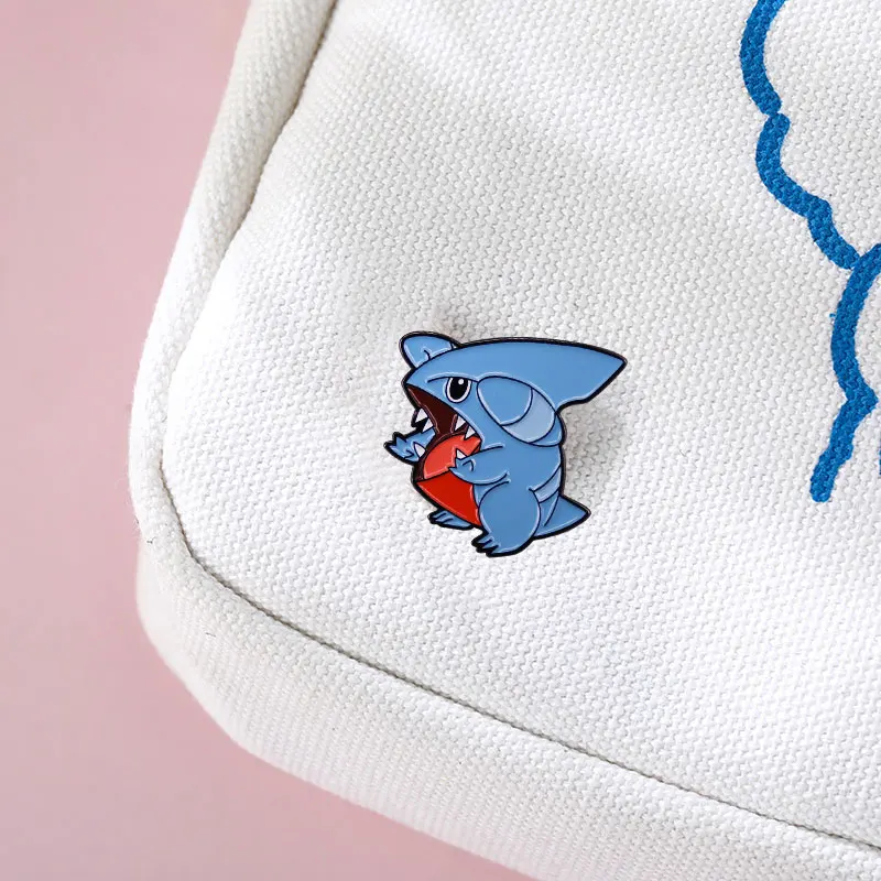 Симпатичная голубая акула разборная как детская искусственная аниме рюкзак