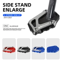 motorcycle cnc foot side stand pad plate kickstand enlarger support extension for suzuki v strom 1000xt 1050xt vstrom 1000 1050