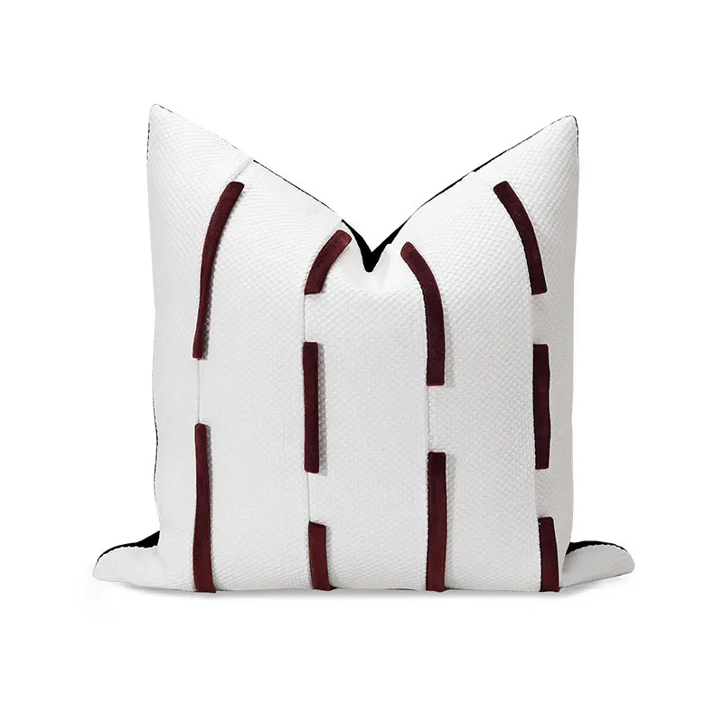 

Luxury Simple Throw Pillows Decorative Sqaure Cushion Cover for Sofa Car Linen Cotton White Waist Pillow Case Home Decor 45x45cm