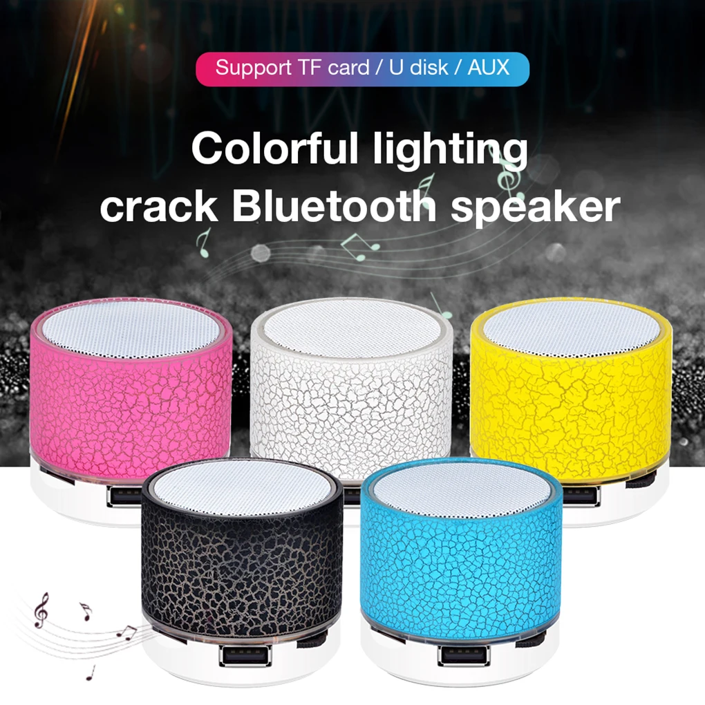 

Mini Wireless Portable Bluetooth Speakers Crack LED USB Radio FM MP3 Stereo Sound Speaker For Computer Mobile Phone