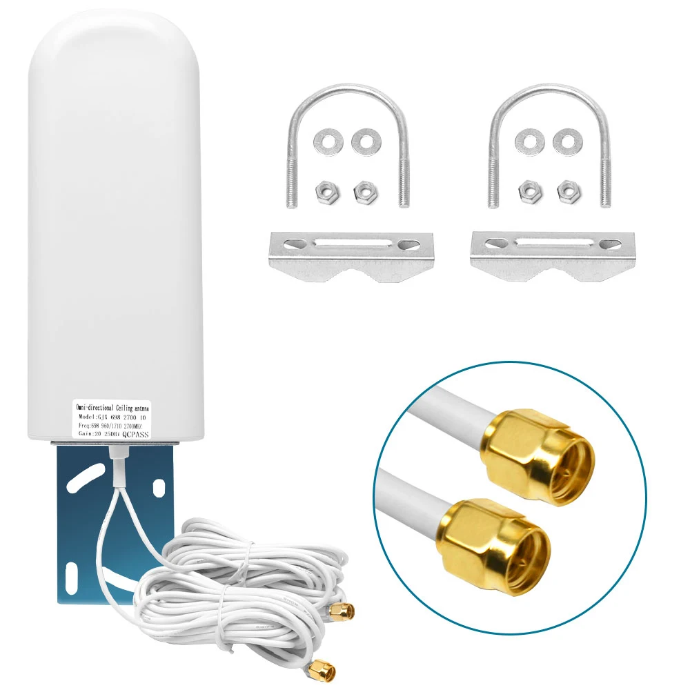 700-2700mHz 3G 4G lte antenna SMA male 20-25dBi antennas outdoor antenne with 10m cable for Huawei ZTE router modem