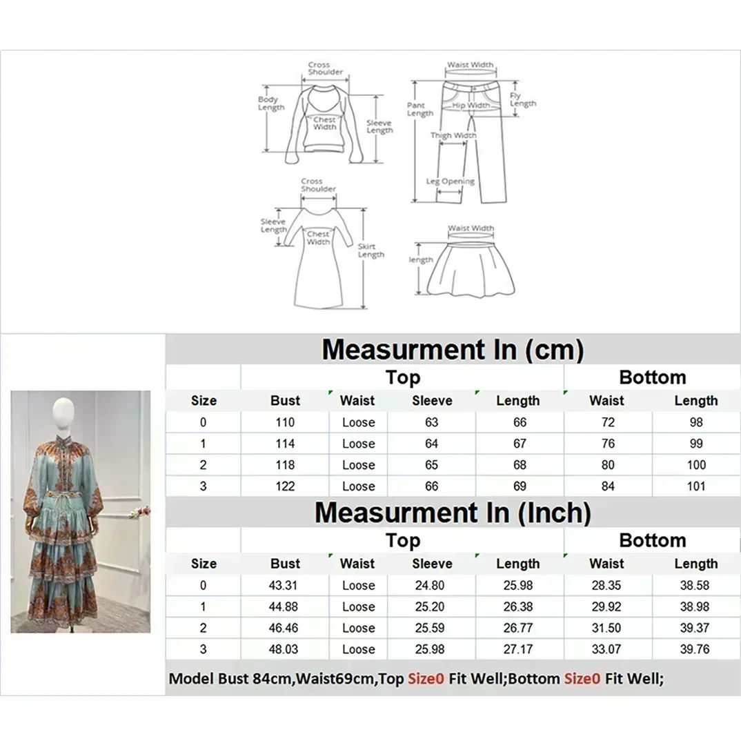 Self Bow Tie 2024 синяя юбка-миди Ramie с принтом пейсли каскадная плиссированная и блузка