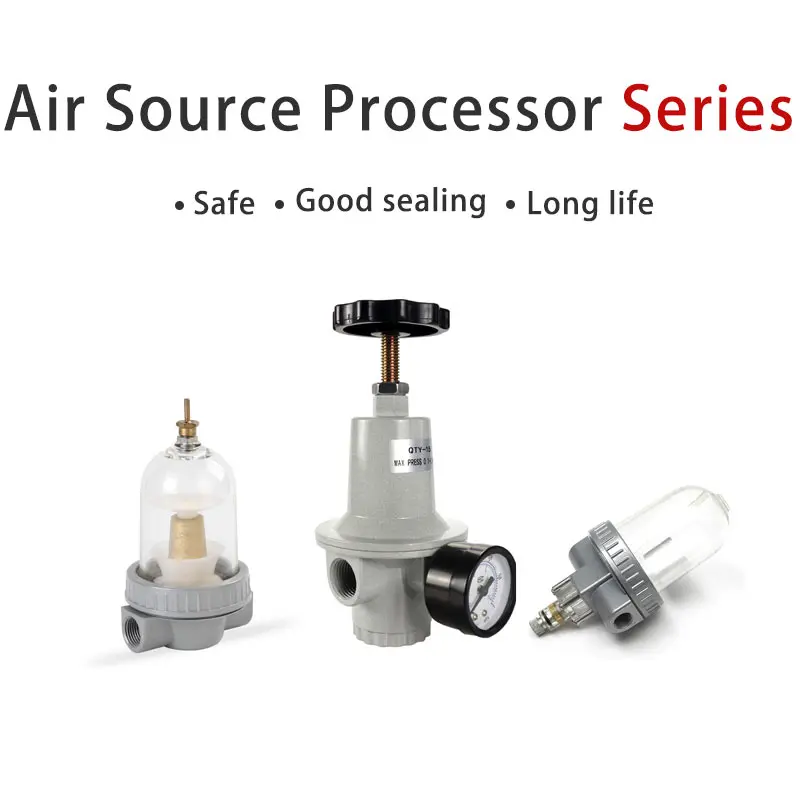 

QTY QSL QIU пневматический регулятор, редукторный клапан с манометром DN08/10/15/20/25/32/40/50 G1/4 3/8 1/2 1-1/4 1-1/2