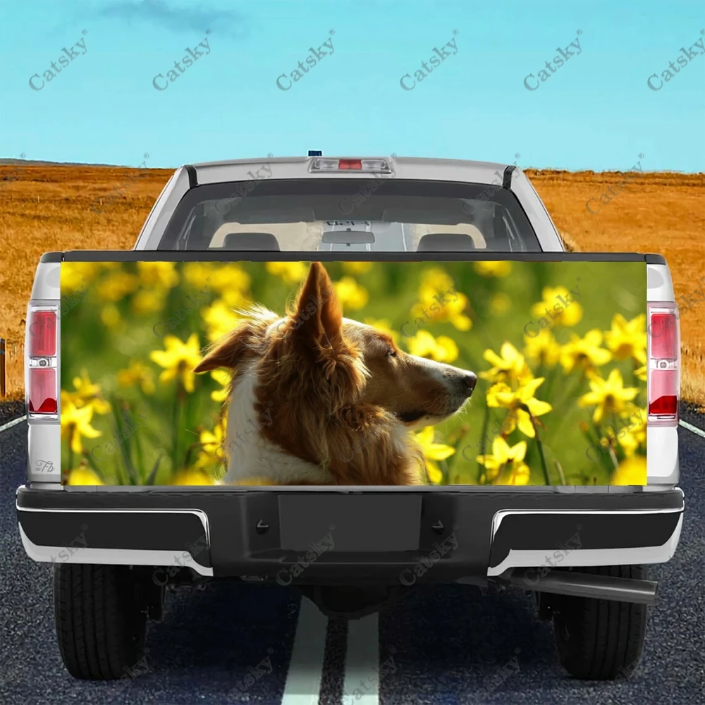 

Rough Collie Truck Tailgate Wrap Professional Grade Material Universal Fit for Full Size Trucks Weatherproof &Car Wash Safe