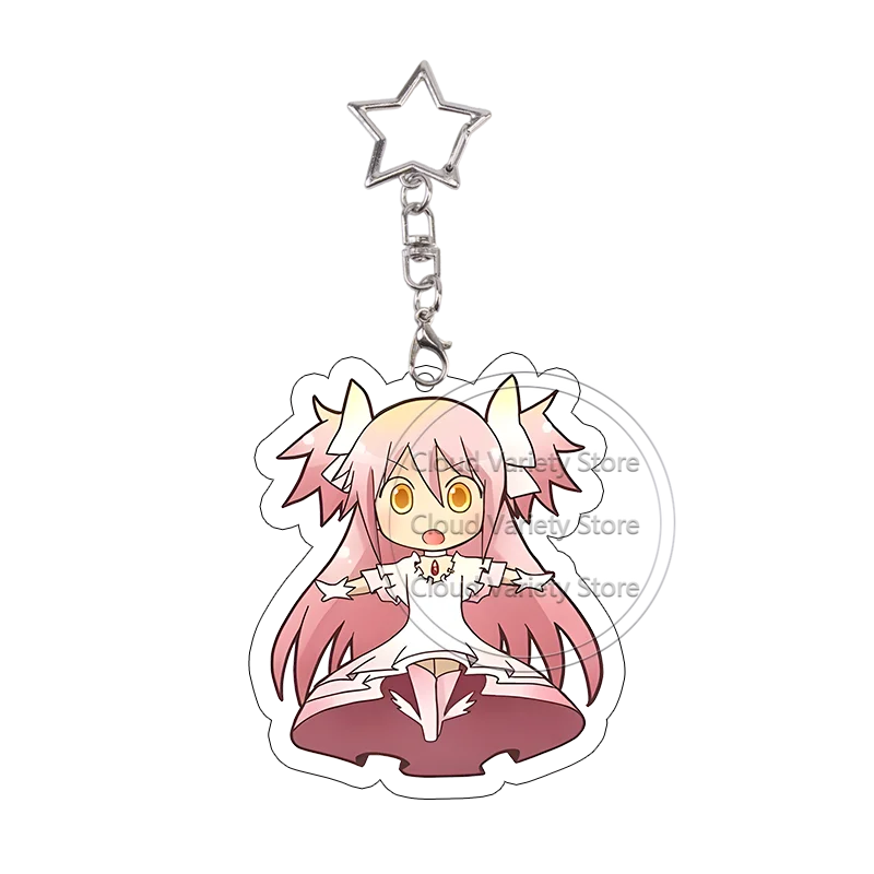 Фото Акриловый брелок Puella Magi Madoka Magica: Чиби-фигурка, украшение для сумки, аниме-подвеска, кавайный аниме-подарок №4