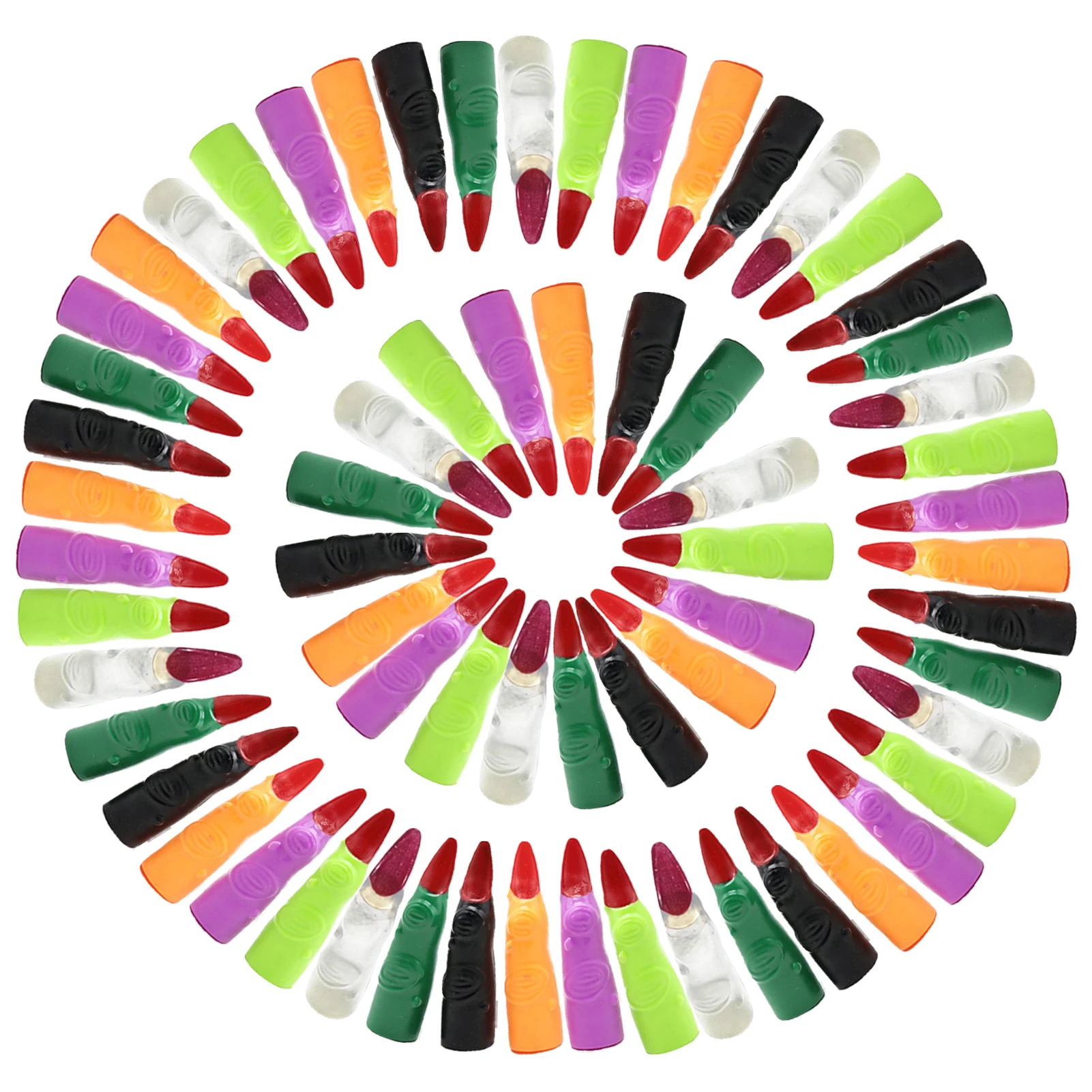 

Halloween Witch Fingers 60 Pieces Halloween Fake Fingers Witch Nails Toys Witch Fingers For Kids Reading Pointer Halloween Party