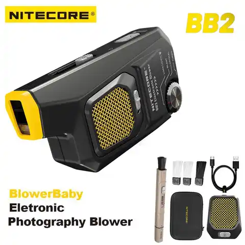 Электронный нагнетатель Nitecore BB2 для детской фотосъемки, многофункциональный легкий, максимальный 33,6 Вт, 80 км/ч