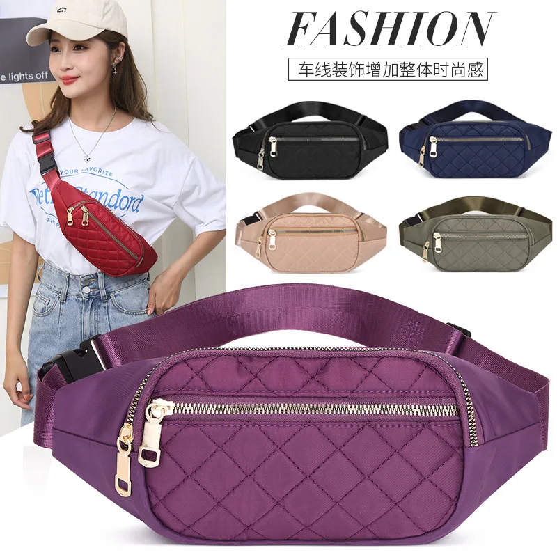 Купи Plaid Women Waist Bag Waterproof Belt Bag Designer Outdoor Crossbody Chest Bag Female Fashion Casual Fanny Pack Banana Hip Purse за 674 рублей в магазине AliExpress