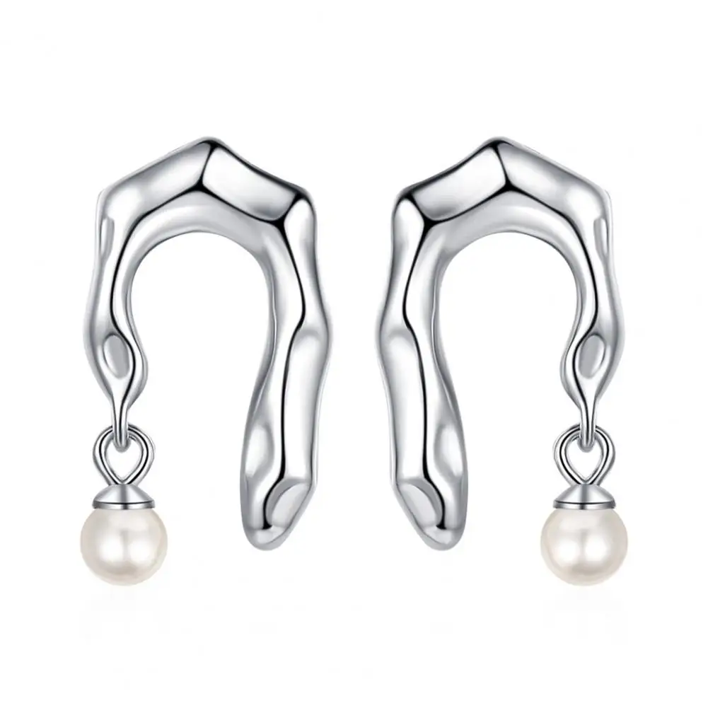

1 Pair Women Earrings Elegant Bright Luster Electroplating Fashion Jewelry Dangle Earrings Stud Earrings