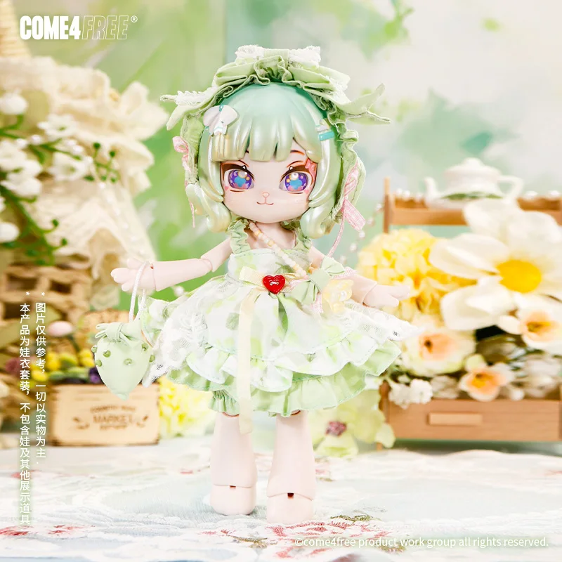 Come4free Одежда для кукол серии десерт Жасмин Зеленый тиэва и белый персик