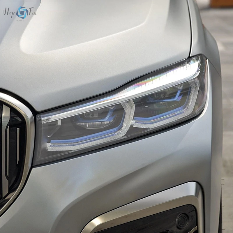 

2 шт., защитная пленка для автомобильных фар, дымчатый черный оттенок, виниловая прозрачная наклейка из ТПУ для BMW 7 серии 2019-подарки G11 G12