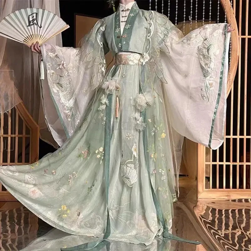 Фото Костюм для косплея по мотивам «Тянь Гуань Ци Фу» (Xie Lian, Hua Cheng, Feng Shi Qing Xuan), зеленое платье, Ханьфу, 3C, 5H, 7C №1