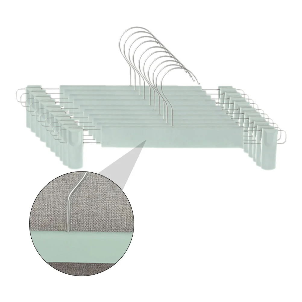 10 шт. вешалка для костюма зажим брюк вешалки одежды сушилка черный регулируемый