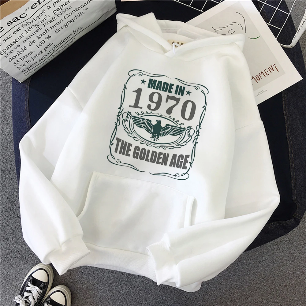 

1970 hoodies women 90s sweat y2k Fleece vintage sweatshirts female Fleece pulls