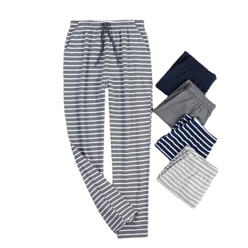 

Home Pants Men's Pure Cotton Spring and Autumn Loose Sports Pajamas Can Be Worn Outside Man Sleepwear Mainland China
