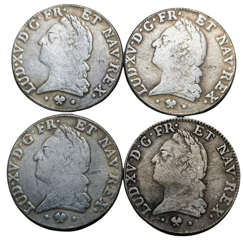 Фото Копия серебристой монеты 1 ЭБУ-Луис XV, Франция, 4 даты на выбор: 1770,1772,1773,1774 №1