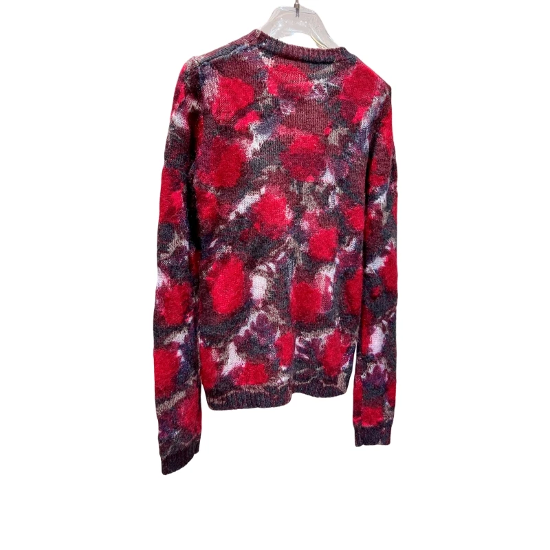 Свитер из смесовой шерсти мохера с цветущим градиентом полые контрастные цвета