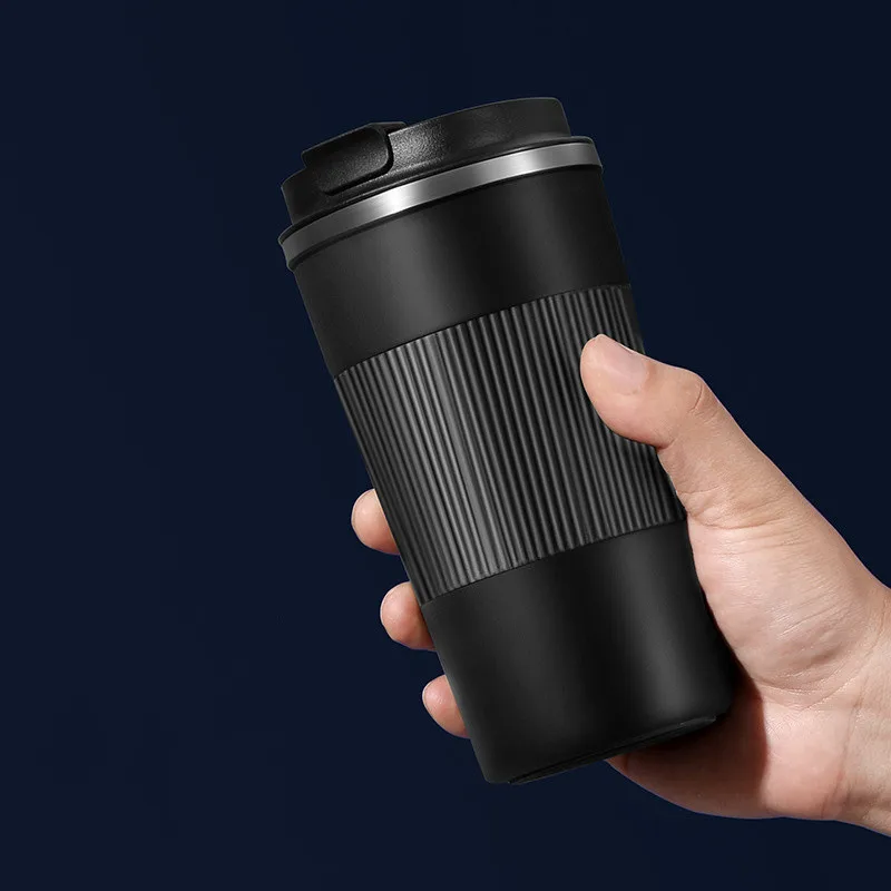

380/510ml Double Stainless Steel Coffee Mug Thermos Mug with Non-slip Case Vacuum Flask Travel Insulated Bottle My Drink Bottle