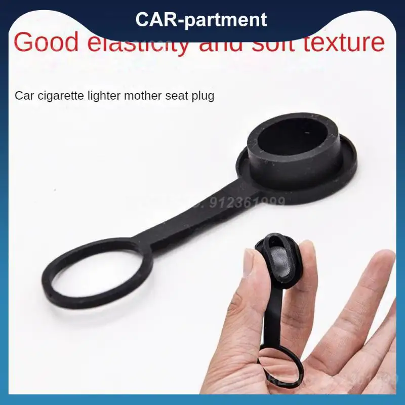 Rubber Car Cigarette Lighter Cover Multifunctional Durable Dustproof Cap Waterproof Car Cigarette Lighter Lid 12v Black Oilproof