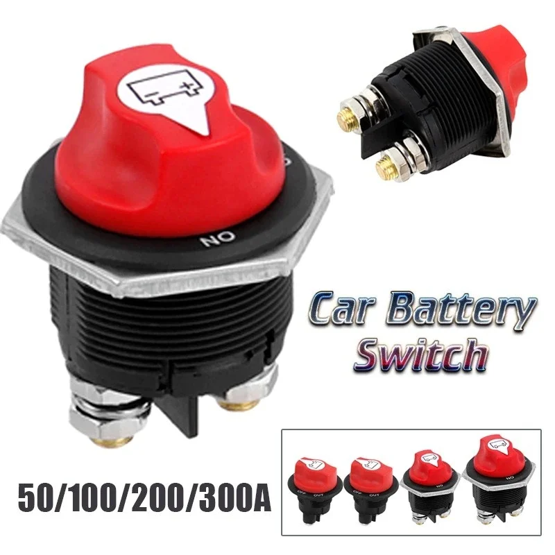 

Car Battery Switch 50-300A Safe Power Cut Off Isolator Rotary Disconnect for Motorcycle Boat Truck RV Auto Accessory