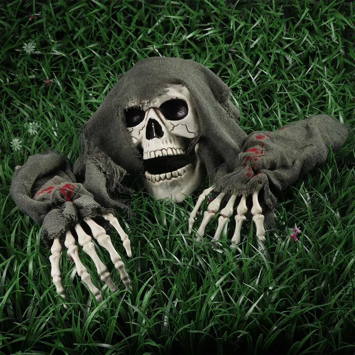 

Halloween Stud Skeleton Three-Piece Set Climbing Ghost Crawling Trick Simulation Arm Glowing Skeleton