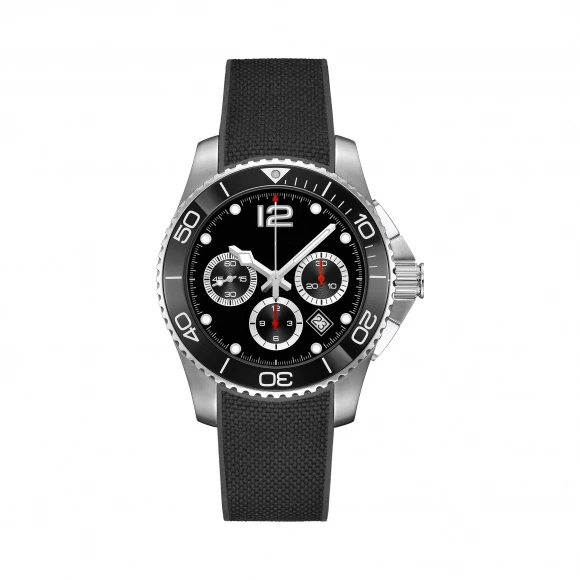

watch concas mens automatic mechanical black blue rubber ceramic