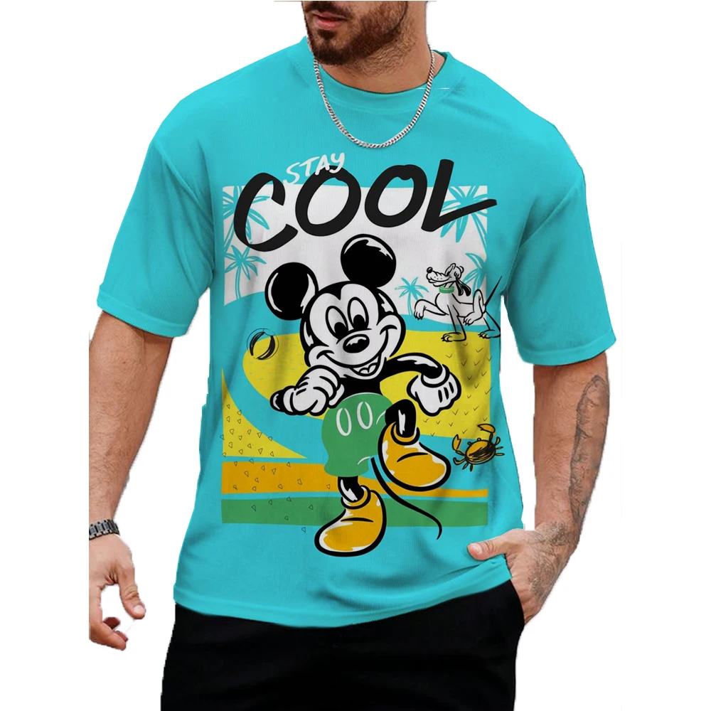 Футболка мужская с коротким рукавом принтом Микки Мауса