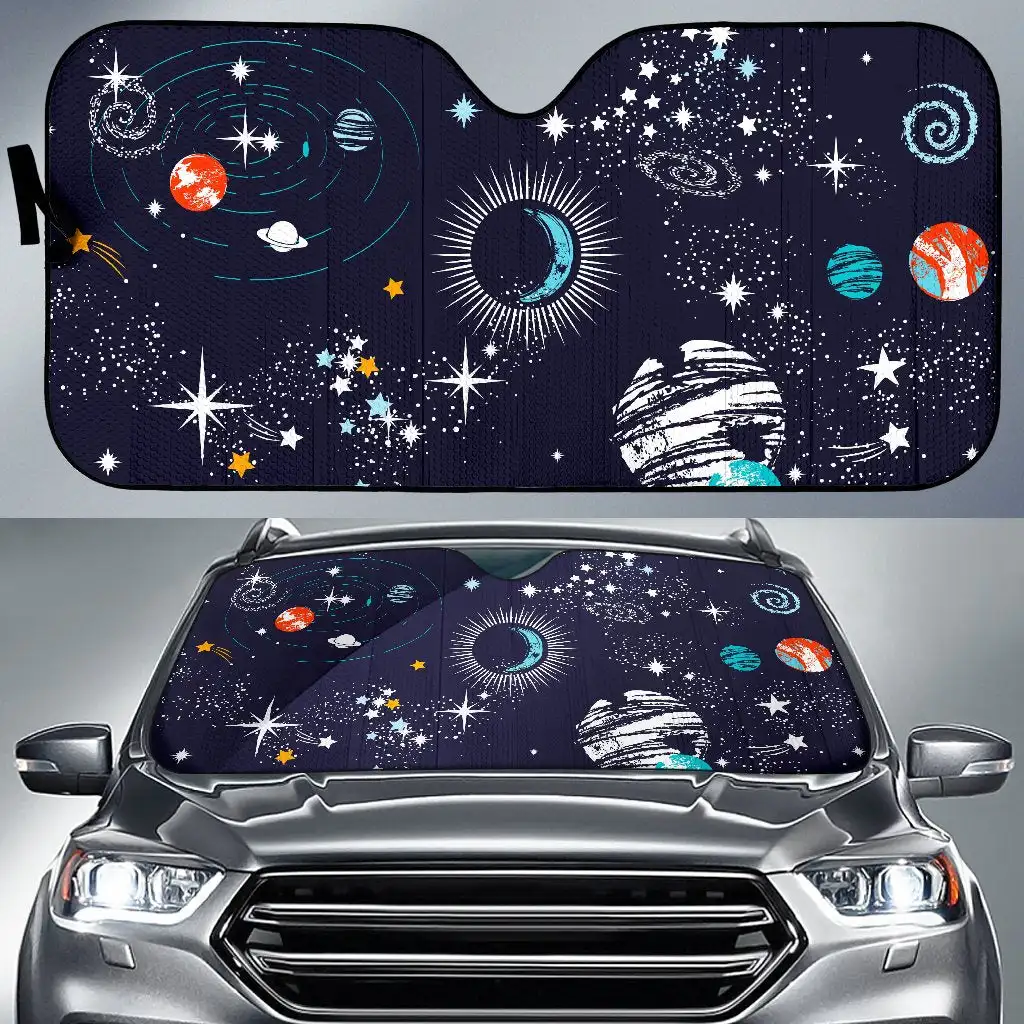 

Universe Galaxy Outer Space Print Car Sun Shade